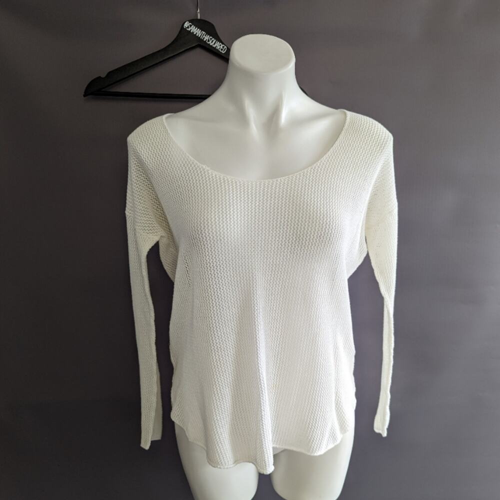 Soft Joie Open Knit Off White Sweater Sz Small